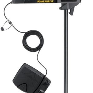 Minn Kota 1358455 Pontoon PowerDrive Bow-Mount Trolling Motor with Foot Pedal, 55 Lb. Thrust, 48 in. Shaft, Freshwater