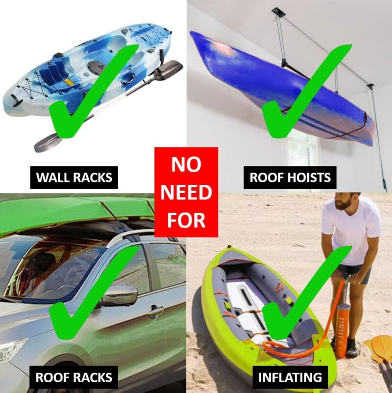 Radar Modular Fishing Kayak - 10ft Lightweight, Sit On Top Kayak for Adults & Youth - Stable & Portable, Ideal Space-Saving Design for Travel - 400 lbs Capacity - Image 5
