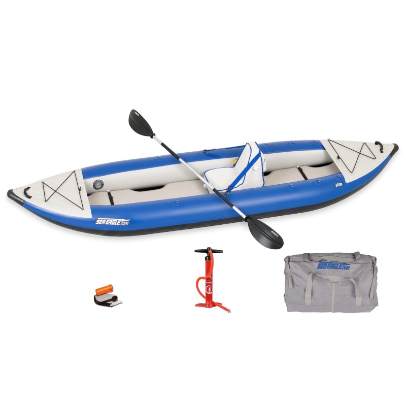 Sea Eagle 380X 12'6" Explorer Inflatable Kayak- Fishing, Touring, Camping, Exploring &White Watering-Self Bailing, Removable Skeg, Drop Stitch Floor - Image 3