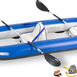 Sea Eagle 380X 12'6" Explorer Inflatable Kayak- Fishing, Touring, Camping, Exploring &White Watering-Self Bailing, Removable Skeg, Drop Stitch Floor