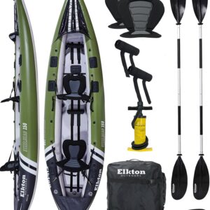 Elkton Outdoors Steelhead Inflatable Fishing Kayak Boat