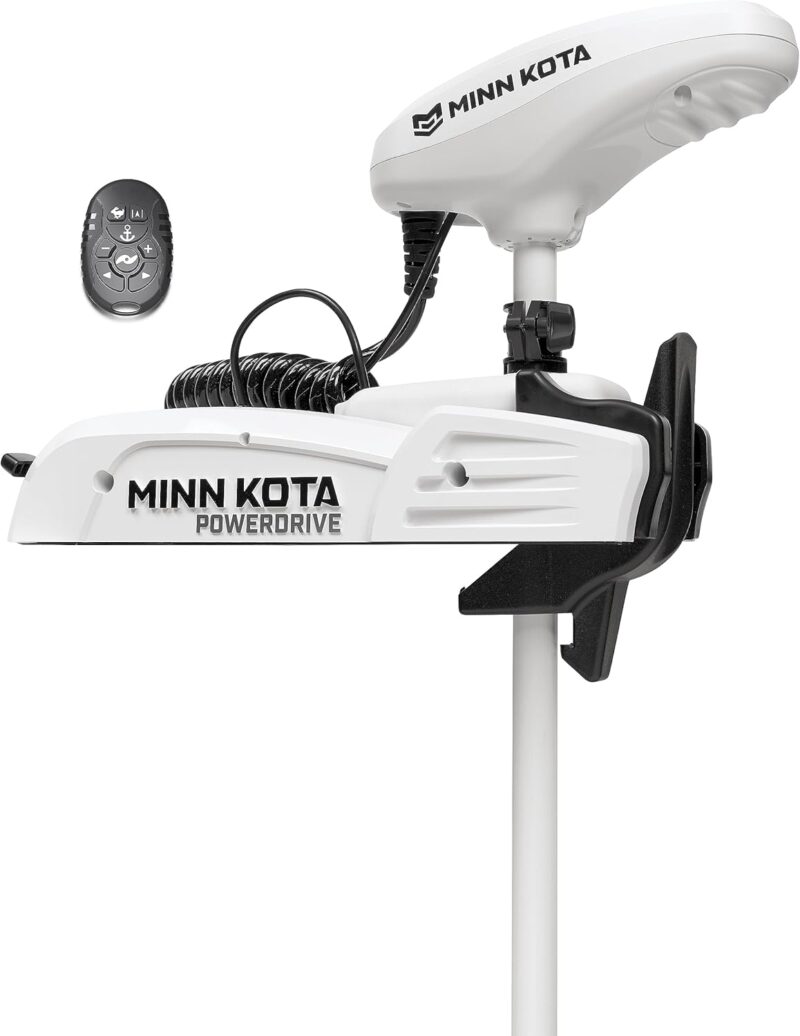 Minn Kota 1363575 Riptide PowerDrive Bow-Mount Trolling Motor with Micro Remote, 55 Lb. Thrust, 54 in. Shaft, Saltwater