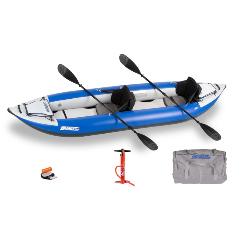 Sea Eagle 380X 12'6" Explorer Inflatable Kayak- Fishing, Touring, Camping, Exploring &White Watering-Self Bailing, Removable Skeg, Drop Stitch Floor - Image 4