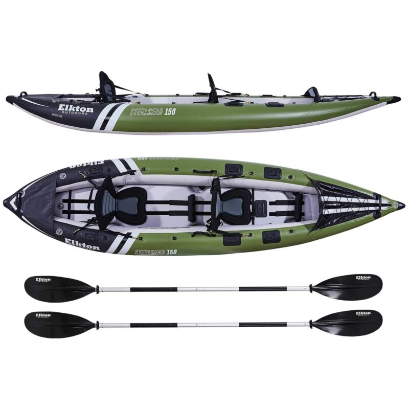 Elkton Outdoors Steelhead Inflatable Fishing Kayak Boat - Image 5