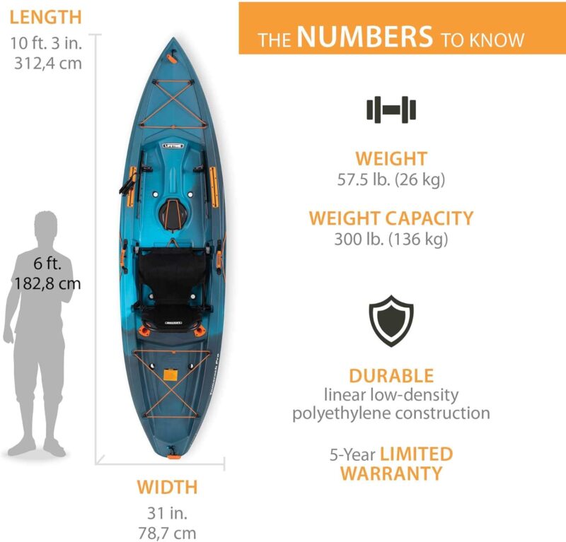 Lifetime Tamarack Pro 103 Sit-On-Top Kayak, Lightning Fusion, 10 ft. 3 in. - Image 2