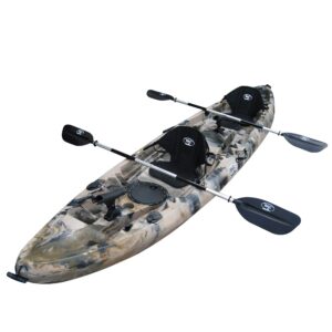 Brooklyn 12.5 Tandem 12 feet 8 inch Kayak W/Padded Seats, Paddles Included 2-3 Person Angler Kayak