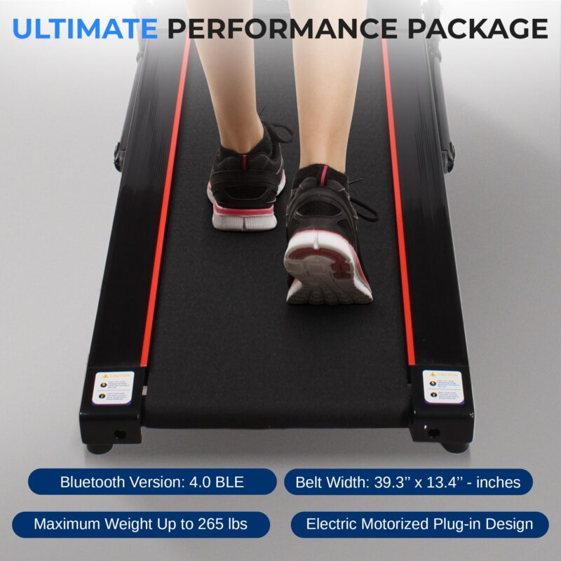 SereneLife SLFTRD18 Folding Treadmill – 0.6–6 MPH, 4-Level Manual Incline, Bluetooth App Sync, 39.3″×15.7″ Belt, Compact Digital Trainer - Image 40