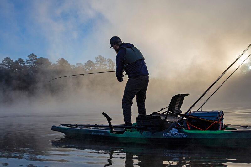 Perception Kayaks Outlaw 11.5 | Sit on Top Fishing Kayak | Fold Away Lawn Chair Seat | 4 Rod Holders | Integrated Tackle Trays | 11' 6" - Image 17
