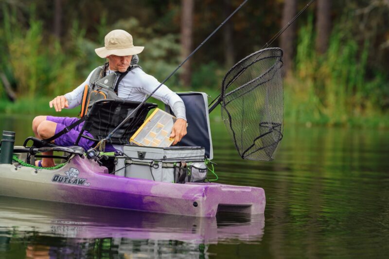 Perception Kayaks Outlaw 11.5 | Sit on Top Fishing Kayak | Fold Away Lawn Chair Seat | 4 Rod Holders | Integrated Tackle Trays | 11' 6" - Image 7