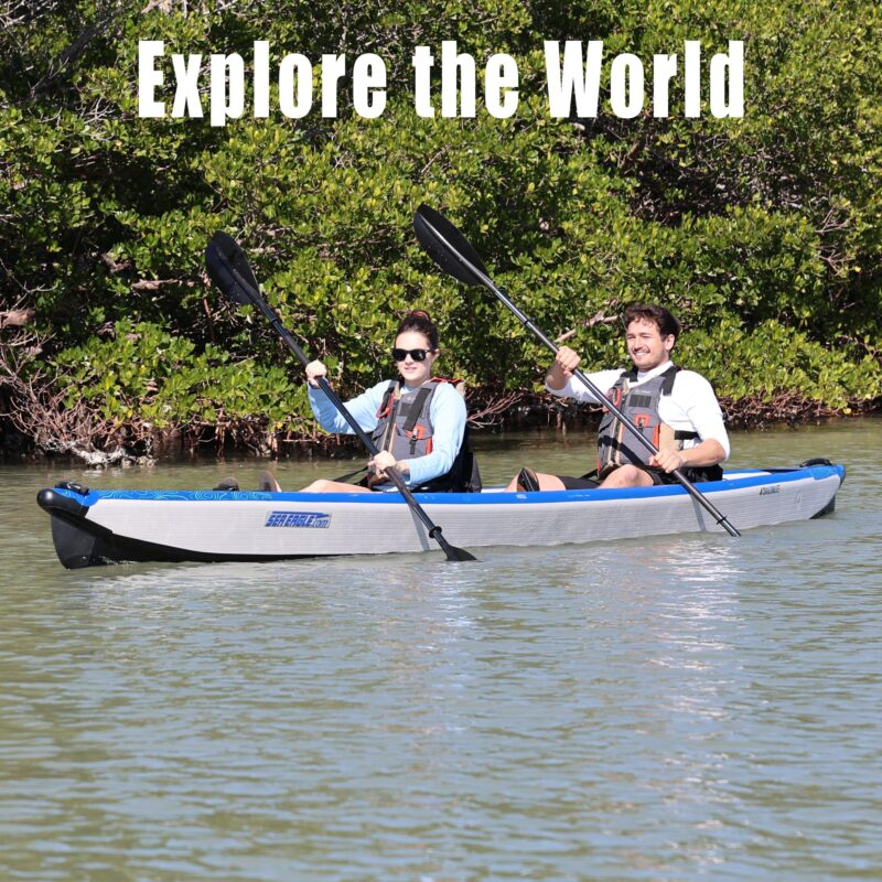 Sea Eagle RazorLite Inflatable Kayak - Lightweight, Drop Stitch, High Speed Touring Kayak - Solo or Tandem - Tall Back Seat(s), Paddle(s), Backpack, Skeg and Pump - Image 22