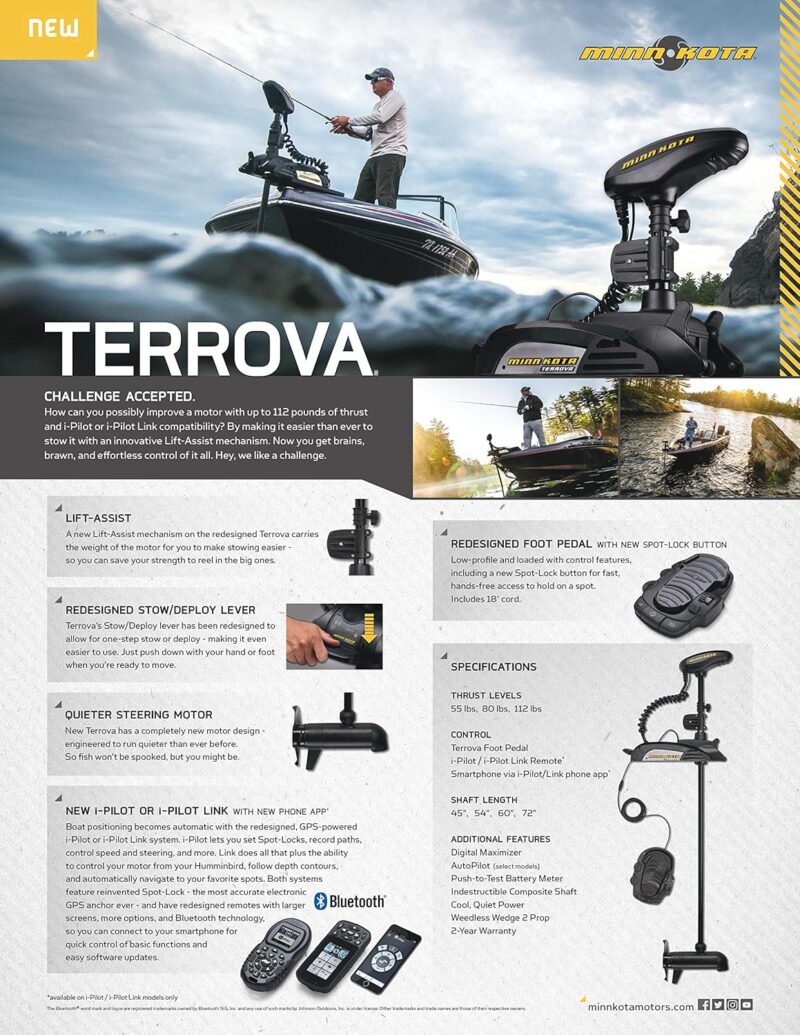 Minn Kota 1358805; Trolling Motor, Terrova 55/ Ip_Bt 54 No Fpdl - Image 4