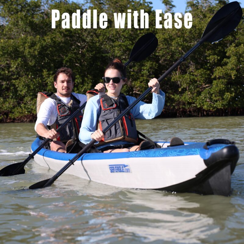 Sea Eagle RazorLite Inflatable Kayak - Lightweight, Drop Stitch, High Speed Touring Kayak - Solo or Tandem - Tall Back Seat(s), Paddle(s), Backpack, Skeg and Pump - Image 23
