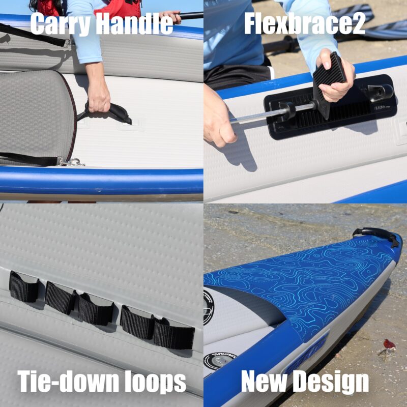 Sea Eagle RazorLite Inflatable Kayak - Lightweight, Drop Stitch, High Speed Touring Kayak - Solo or Tandem - Tall Back Seat(s), Paddle(s), Backpack, Skeg and Pump - Image 18
